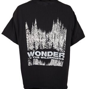 Vintage Wonder In The Wilderness T Shirt Mens Size XL Black Nature Tee New Life